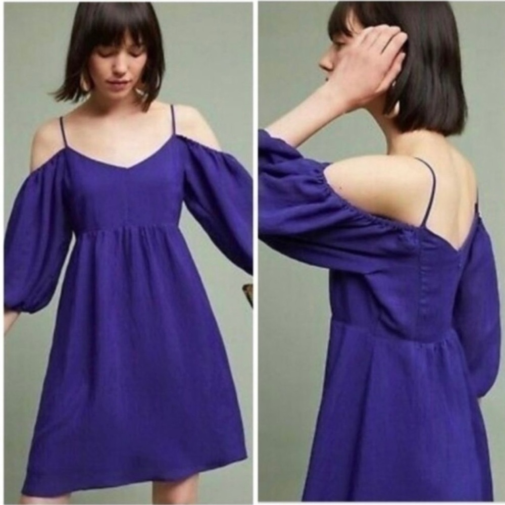 Anthropologie blue dress
